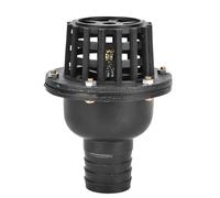 SustVita Water Pump Foot Valve Made of Black PVC for Suction Line Applications a Low Pressure Check Valve Component for Maintaining Prime in Fluid Systems (1.5in)