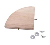 SustVita Wooden Bird Perch Platform, Fan Shape Parrot Stand and Small Animal Cage Accessories for Hamster Gerbil Budgie Playtime