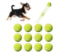 susu & wuwu Lot de 12 mini balles de tennis pour petits chiens, 5,1 cm, petites balles de tennis pour chien, jeu interactif, rapport, dressage, jouets pour chiots pour les garder occupés