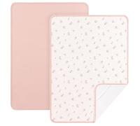 Susurration Alèse Protège Matelas Lot de 2 Alèses imperméables Lavables pour Enfants 75 x 90 cm (Petites Fleurs)