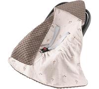 Susurration Couverture Enveloppante Bébé Chanceliere Enveloppante Bébé Poussette ou Siege Auto Cosy Lavable nid d Ange pour Naissance Enfant 90 x 90 cm (Fleur d'oranger)
