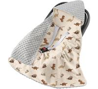 Susurration Couverture Enveloppante Bébé Chanceliere Enveloppante Bébé Poussette ou Siege Auto Cosy Lavable nid d Ange pour Naissance Enfant 90 x 90 cm (Dinosaures)
