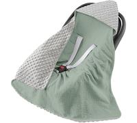 Susurration Couverture Enveloppante Bébé Chanceliere Enveloppante Bébé Poussette ou Siege Auto Cosy Lavable nid d Ange pour Naissance Enfant 90 x 90 cm (Vert)