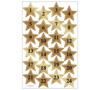 SUSY CARD 40002644 Sticker, autocollant, archet Taille 8 x 12, 5 cm, 1 feuille sous vide, motif : Xmas étoiles 5