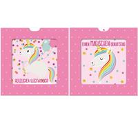 SUSY CARD Carte d'anniversaire 3D Sliding card "Licorne
