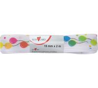 SUSY CARD Ruban cadeau "Ballons" 15 mm x 2 m Ruban textile
