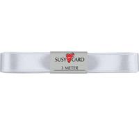 SUSY CARD Ruban cadeau "double satin" 15 mm x 3 m blanc