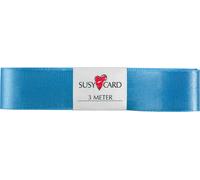 SUSY CARD Ruban cadeau "double satin" 25 mm x 3 m bleu clair