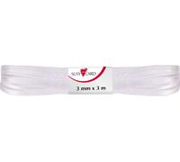 SUSY CARD Ruban cadeau "double satin" 3 mm x 3 m blanc
