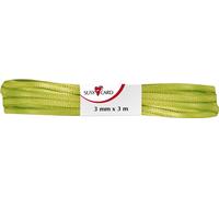 SUSY CARD Ruban cadeau "double satin" 3 mm x 3 m vert clair