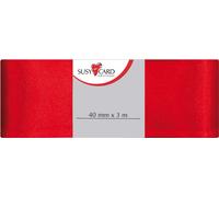 SUSY CARD Ruban cadeau "double satin" 40 mm x 3 m rouge