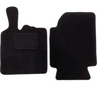 Susy Shop Tapis de voiture compatibles Smart | en moquette noire | Logo brodé | Tapis texturés déchirants | w450 - w451 - w453 | Accessoires intérieurs de voiture (W450 - Première série)