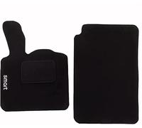 Susy Shop Tapis de voiture compatibles Smart | en moquette noire | logo brodé | tapis texturés déchirants | w450 - w451 - w453 | accessoires intérieurs automobiles (W451 - deuxième série)
