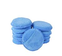 Suszian Car Waxing Polish Sponge, 10 Pcs Blue Round Soft Microfiber Car Wax Applicator Pads Polishing Sponges for Car Waxing Accessories