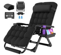 Suteck BZ-2015-214 Chaise Zero Gravity, Acier allié, Encre, XXL-33 inch