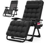 Suteck DDLZLTY-Black-26in Chaises Zero Gravity, Acier allié, Noir/Transparent, 26 inch