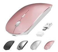 Suteke Souris sans fil Bluetooth USB C pour MacBook Air Pro iMac, ordinateur de bureau, souris sans fil rechargeable de type C, compatible avec ordinateur portable/Surface Pro/iPad, souris fine et