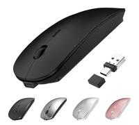 Suteke Souris sans fil Bluetooth USB C pour MacBook Air Pro iMac, ordinateur de bureau, souris sans fil rechargeable de type C, compatible avec ordinateur portable/Surface Pro/iPad, souris fine et