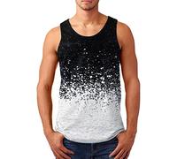 sutelang lurryly DéBardeur Homme Airness - Hommes été mode hauts chemise décontracté ample sport chemise plage bord de mer haut imprimé veste gilet haut chemisier Chemisiers Pour Hommes