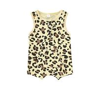 sutelang lurryly Infant Summer Style Babys Boys Girls Gilet sans Manches Leopard Prints Romper Body Bodys