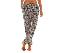 sutelang lurryly Pantalon Fluide Femme été Pantalon décontracté Taille Haute Fleurs Femmes Boho Harem Pantalon Chic et Elegant Floral Imprimer Élastiquée Taille Pantalon Grande Taille XXL