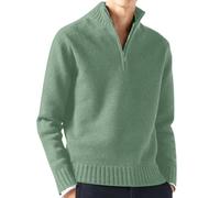 sutelang lurryly Pull Demi-Zip Homme Col V Hiver Chaud Col Roulé à Manches Longues Sweaters Chic Slim Col Zippé Tricoté Pull Couleur Unie Casual Sweat Shirt Confortable Chemise Polo Chandails
