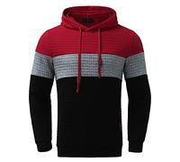 sutelang lurryly Pull Polaire Homme - Sweat Capuche Homme Pull À Capuche Hiver Sweat Pullover a Manche Longues Tops Blouse Pull À Capuche Hiver Homme Slim Fit Chemise Pas Cher Vintage