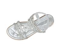 sutelang lurryly Sandales Plates Femme Cuir,Sandales Femme été avec Strass Brillant Confortable Nu Pieds Élastique Bride À La Cheville Bout Ouvert Chaussure Mode Léger Bohême Tong Plage Claquettes