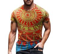 sutelang lurryly T-Shirt à Fleurs Vintage pour Hommes 3D Manche Courte Ample Hauts D'éTé Chic Col Rond Drôle Tops T-Shirts Graphiques Slim Fit Tees Haut