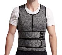 sutelang lurryly Tank Top Homme Musculation - Corps masculin Shaper taille ceinture gilet collants Sport forme fermeture éclair débardeurs élastique mince doux gilet Gilet Homme Sans Costume