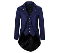 sutelang lurryly Veste Cape Gothique pour Hommes Long RéTro Steampunk Sweatshirt à Capuche Coupe Vent Manteau Chaude d'automne Et d'hiver Veste FêTe d'halloween Outwear