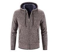 sutelang lurryly Veste Hommes Capuche Mi Saison Gilet Zippé Marque Doublure Polaire avec Fermeture Éclair Sweat À Capuche Homme Hiver Mode Casual Veste