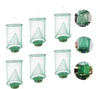 Sutify 6 Pack Piège à Mouches Garden Ranch Orchard Trap, Ranch Fly Trap Fly Trap Flay Catcher, Le piège le plus efficace jamais fabriqué avec des pots de fleurs attrape-fleurs 2021 New Fly Red