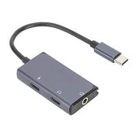Sutinna Adaptateur Audio USB C vers 3,5 mm, Adaptateur Audio 3 en 1 de Type C Adaptateur USB C vers Casque Adaptateur de Charge Audio pour écouteurs pour Prise auxiliaire Double de Type C et 3,5 mm