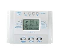 Sutinna Contrôleur de Charge MPPT, Contrôleur de Charge de Régulateur de Panneau Solaire MPPT L-80 Contrôleur Solaire d'affichage à Cristaux Liquides 12 V/24 V 80A