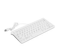 Sutinna Ensemble Clavier et Souris Filaire USB, 87Keys Design Ergonomique Mini Clavier Ultra-Mince Protable Combo pour Ordinateur Portable PC, Plug and Play Facile à Utiliser(Blanc)