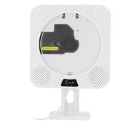 Sutinna Lecteur CD Portable, Lecteur CD Audio Bluetooth 5 en 1 Haut-Parleur Radio FM Home cinéma Support Mural Support de Bureau Cadeaux pour Enfants, Parents(Prise UE)