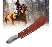 SUTISVITA Professional Farrier Tool: Couteau de Coupe à Double baignade avec Design Ovale en Boucle, Coupe-Sabot en Acier Inoxydable avec poignée en Bois, agréable pour Les
