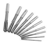 SUTISVITA Straight Flute Milling Cutter, HSS H7 REAMER SET, 10pcs High Speed Reamers pour les machines de forage et de fraisage, tailles de 3 mm à 12 mm