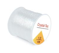 SUTOUG 1 mm Fil élastique pour Bracelets 100 m Fil élastique en Cristal pour Bracelet Perles Bijoux DIY Bricolage Bracelets Colliers