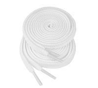 SUTOUG 2 Paires de Lacets Blancs Classiques, Lacets de Loisirs Plats Double Couche, Lacets de Sport 120cm, Pièces de Rechange de Lacets