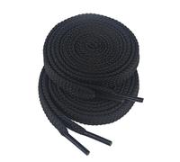 SUTOUG 2 Paires de Lacets Noir Classiques, Lacets de Loisirs Plats Double Couche, Lacets de Sport 120cm, Pièces de Rechange de Lacets