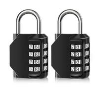SUTOUG Cadenas à combinaison étanche à 4 chiffres, en alliage de zinc, pour portes, boîtes à outils, écoles, gymnases, clôtures, armoires à crochets et rangements (2PCS)