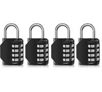 SUTOUG Cadenas à combinaison étanche à 4 chiffres, en alliage de zinc, pour portes, boîtes à outils, écoles, gymnases, clôtures, armoires à crochets et rangements (2PCS) (Lot de 2)