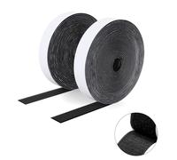 SUTOUG Ruban adhésif double face à crochets et à boucles, 20MM x 5M Ruban adhésif autocollant, bandes robustes, ruban à emboîtement pour cadres de photos, moustiquaires, tapis, bricolage - Noir