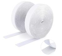 SUTOUG Ruban adhésif double face à crochets et à boucles, 20MM x 5M Ruban adhésif autocollant, bandes robustes, ruban à emboîtement pour cadres de photos, moustiquaires, tapis, bricolage - Blanc