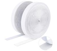 SUTOUG Ruban adhésif double face à crochets et à boucles, 20MM x 8M Ruban adhésif autocollant, bandes robustes, ruban à emboîtement pour cadres de photos, moustiquaires, tapis, bricolage - Blanc