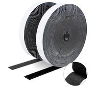 SUTOUG Ruban adhésif double face à crochets et à boucles, 20MM x 8M Ruban adhésif autocollant, bandes robustes, ruban à emboîtement pour cadres de photos, moustiquaires, tapis, bricolage - Noir