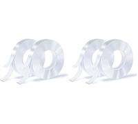 SUTOUG Ruban Adhésif Double Face, Nano-Ruban, Ruban Transparent, Ruban sans Trace, Amovible, Lavable, Réutilisable, Adapté aux Tapis, Murs Photo, Meubles de Cuisine, 3m par Rouleau, 2 Rouleaux