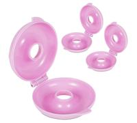 Sutowe Lot de 3 moules à donuts en plastique - 8,8 x 7 x 3 cm - Ronds antiadhésifs - Réutilisables - Pour gâteaux, bonbons, chocolats ou gelées